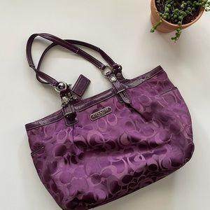 Purple coach bag